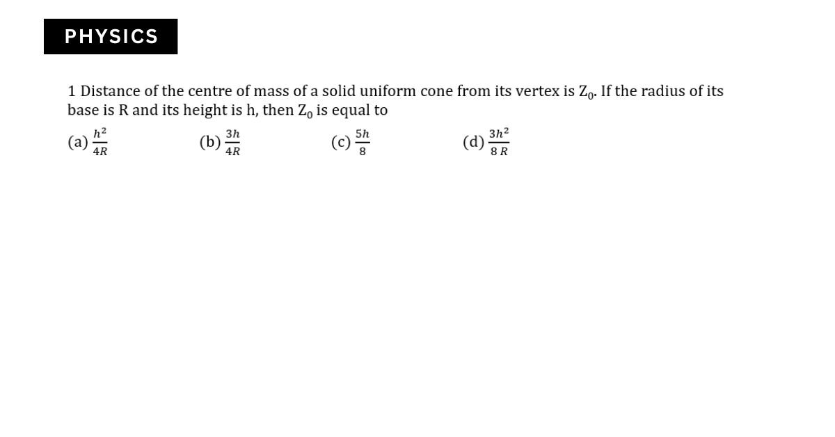 JEE mains question